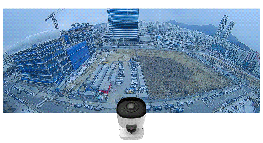 the image of 180° panoramic bullet camera